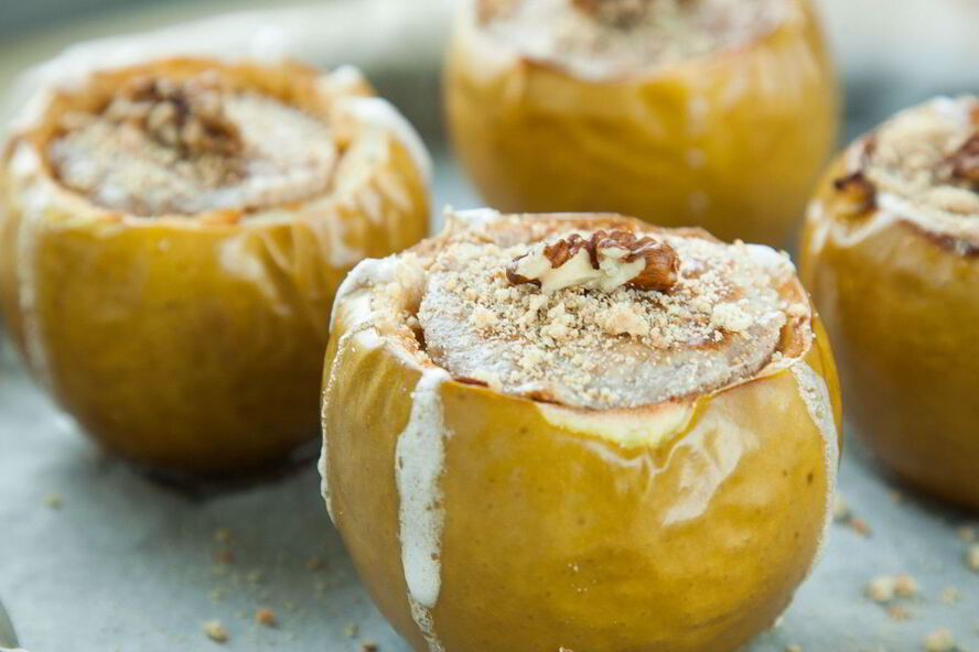 Рецепт чизкейка в яблоках