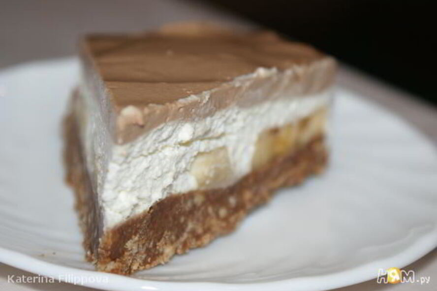 Рецепт шоколадного чизкейка с бананами