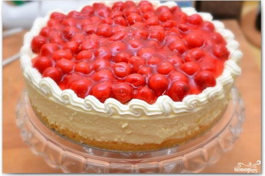 Рецепт вишневого чизкейка без выпечки