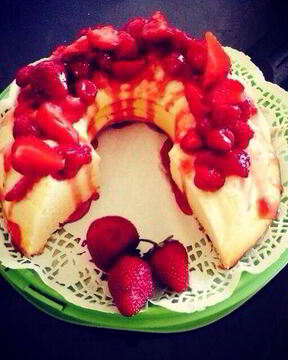 Японский чизкейк с ягодным соусом