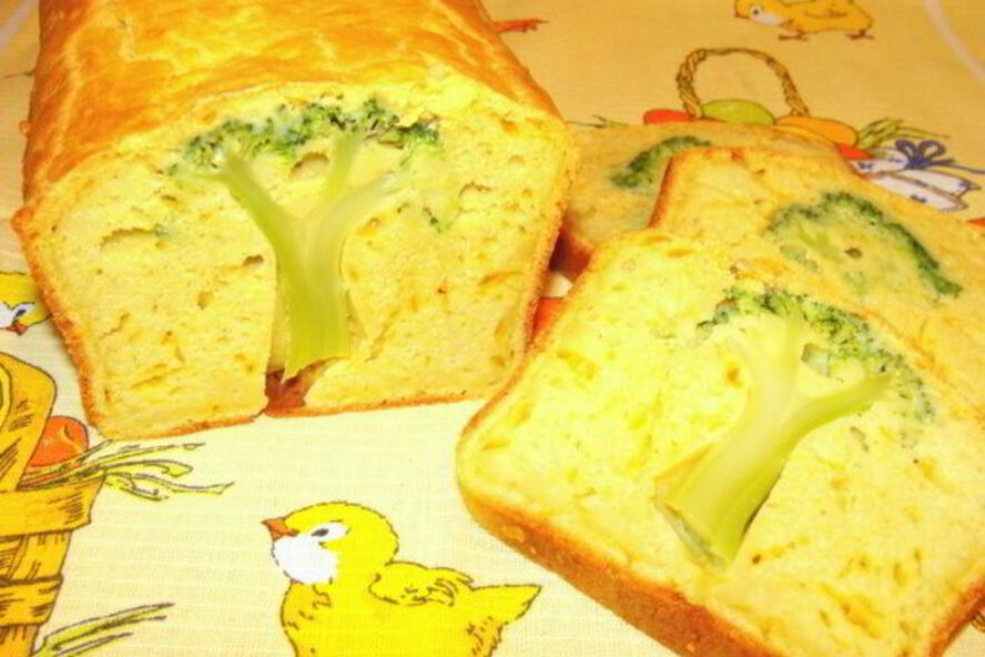Рецепт кекса с брокколи и куркумой
