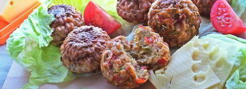 несладкие кексы с кабачком и тыквой. Шаг 17