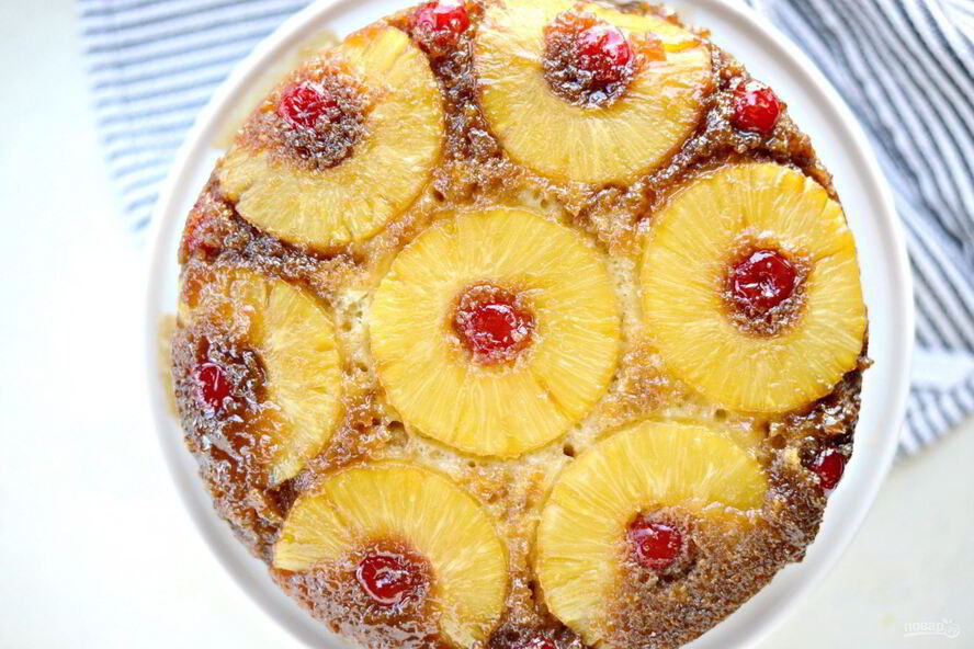 Рецепт перевернутого ананасового кекса
