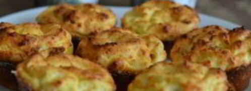 творожные кексы с изюмом. Шаг 5