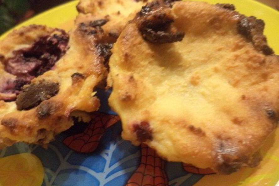 Рецепт творожных кексов с ягодами