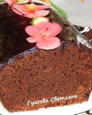 Влажный шоколадный кекс без яиц