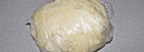 хачапури из слоеного теста с сыром в духовке. Шаг 6