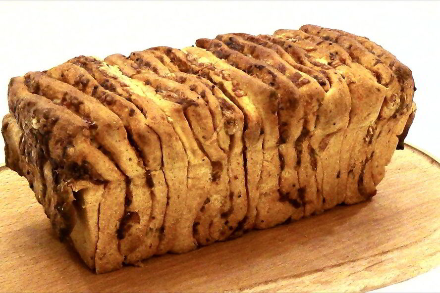Рецепт хлеба гармошка на пиве с сыром