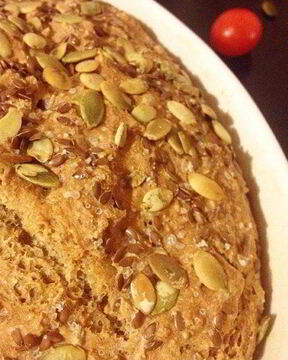 Хлебушек с отрубями без дрожжей и яиц