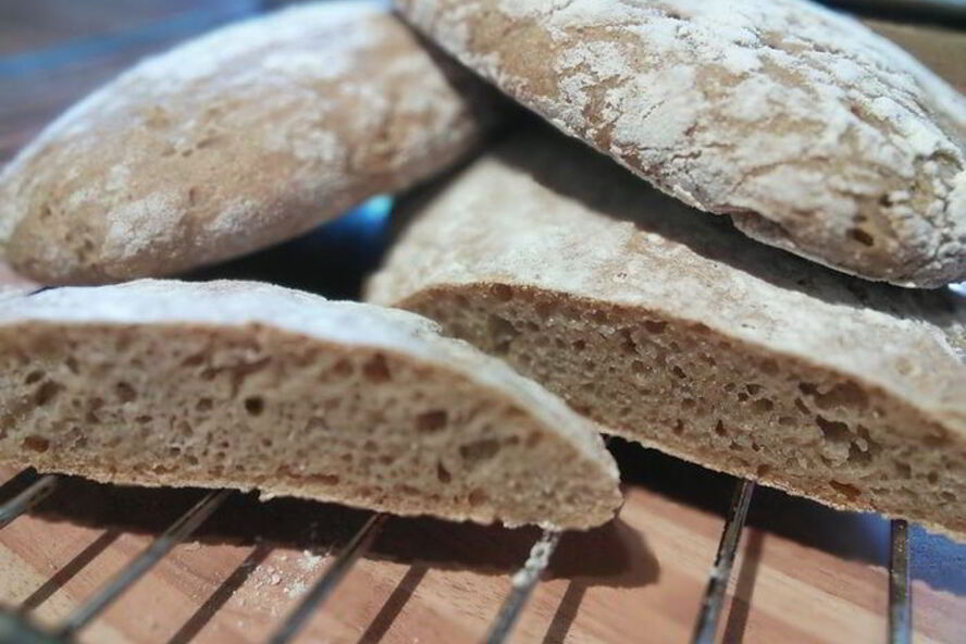 Рецепт рогиатты — чиабатты на ржаной муке