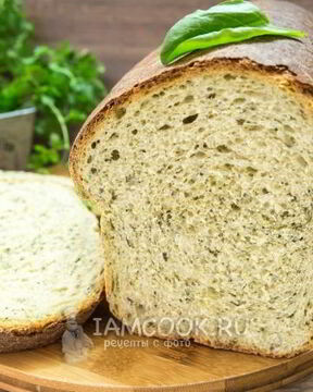 Шпинатный хлеб с цельнозерновой мукой в духовке