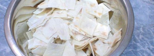 домашние чипсы из лаваша в духовке. Шаг 3