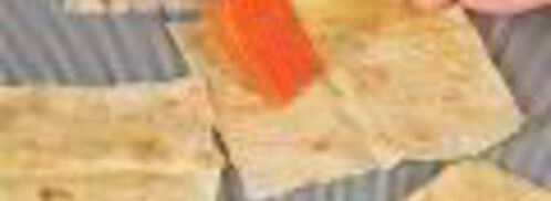 конвертики из лаваша с грушами и шоколадом. Шаг 4