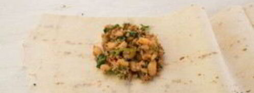 конвертики с фаршем и фасолью в лаваше. Шаг 7