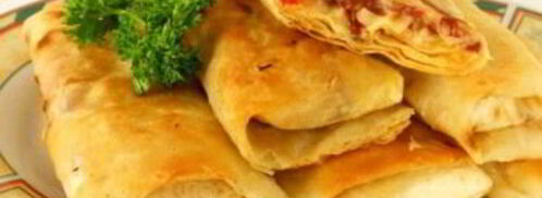 лаваш обжаренный с начинкой. Шаг 6