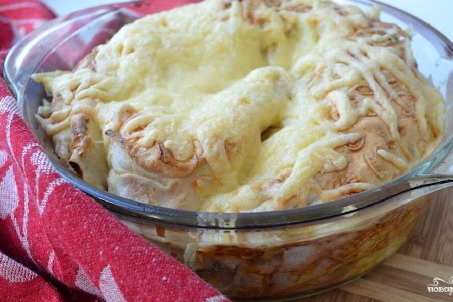 Рецепт лаваша с фаршем в духовке