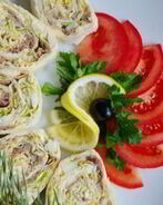 Лаваш с консервами и сыром