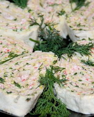 Лаваш с крабовыми палочками