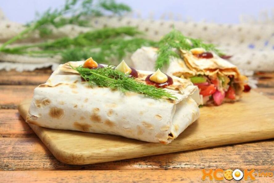 Рецепт лаваша с овощами