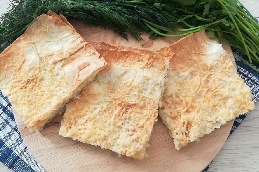 Рецепт лаваша с сыром и зеленью