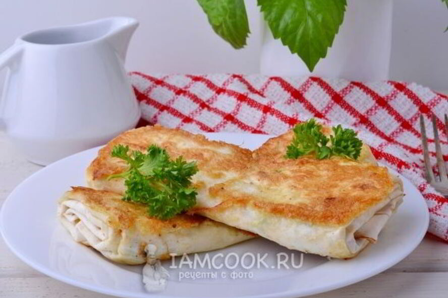 Рецепт лаваша с сыром на сковороде