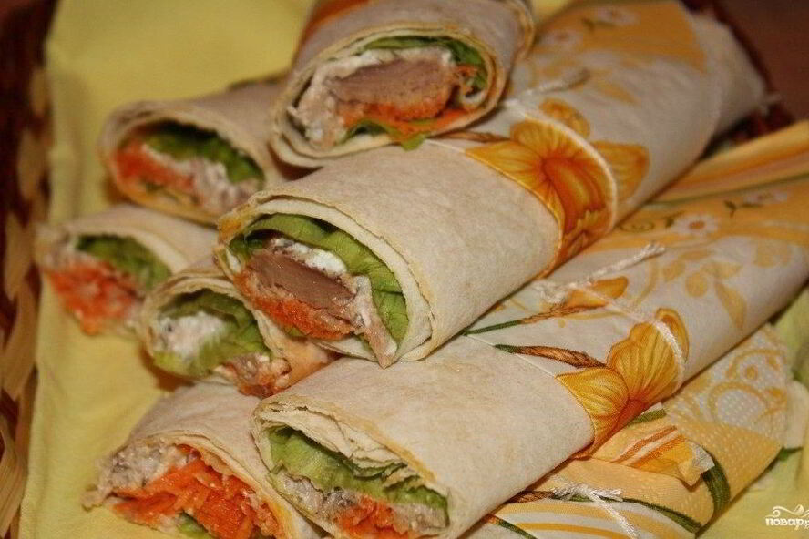 Рецепт лаваша с тунцом