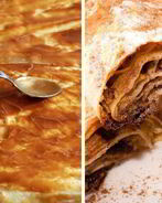 Лаваш со сгущенкой и орехами