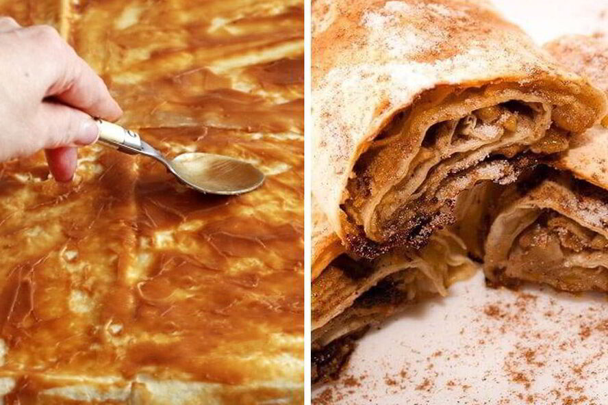 Рецепт лаваша со сгущенкой и орехами