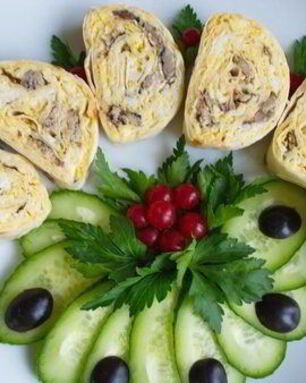 Лаваш со шпротами