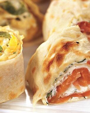 Рулеты из лаваша с разными начинками