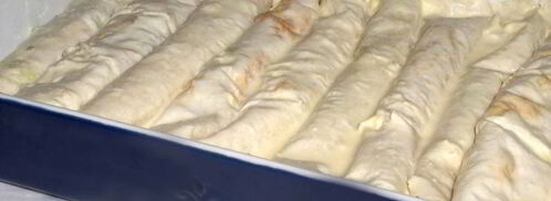 трубочки с мясной начинкой лавашони. Шаг 9