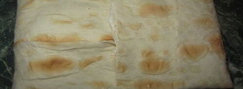 закуска из лаваша и корейской морковки. Шаг 7