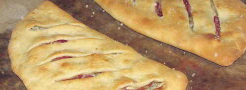 фокачча с грушей, сыром и беконом. Шаг 10