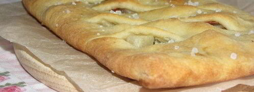 фокачча с грушей, сыром и беконом. Шаг 11