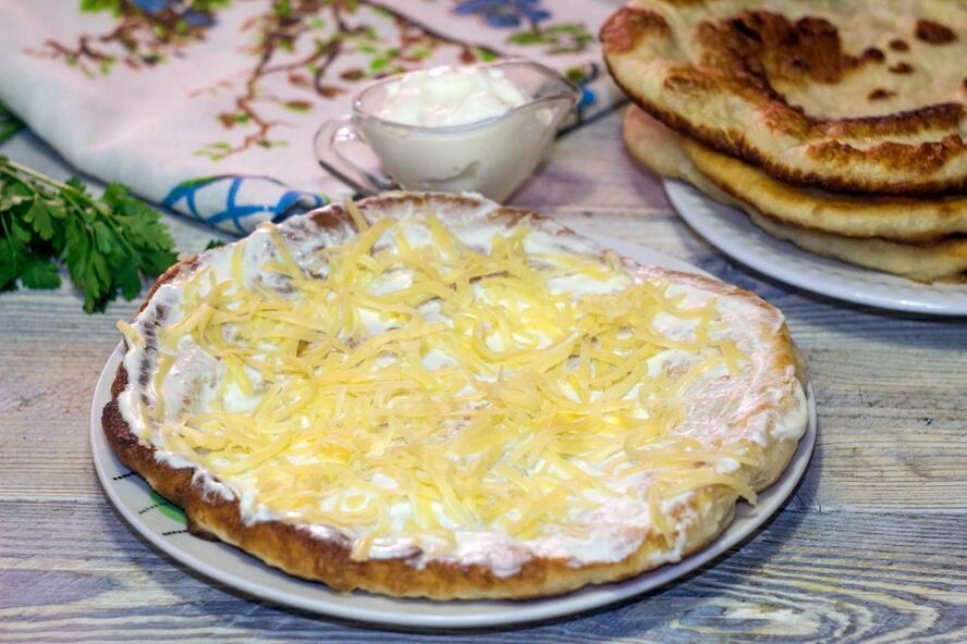 Рецепт лангоша лепешка