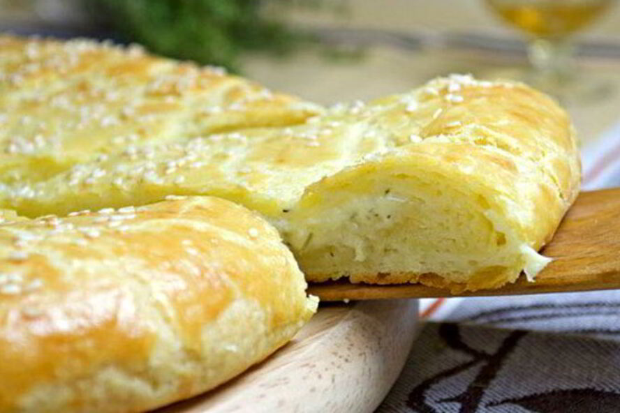 Рецепт лепешки из творожного теста с сыром