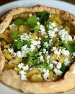 Лепешка с картофелем и брынзой