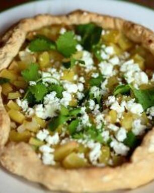 Лепешка с картофелем и брынзой