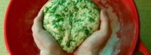 лепешка с травами. Шаг 4