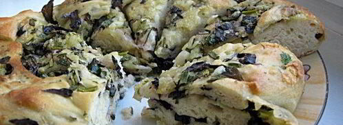 лепешка с зеленью и моцареллой. Шаг 5