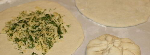 лепешки на кефире с сыром. Шаг 8