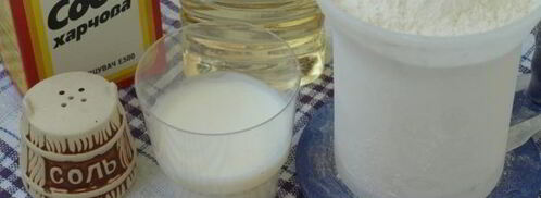 лепешки на кислом молоке на сковороде. Шаг 3