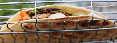 лепешки с курицей на гриле. Шаг 6