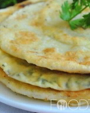 Лепешки с творогом и сыром