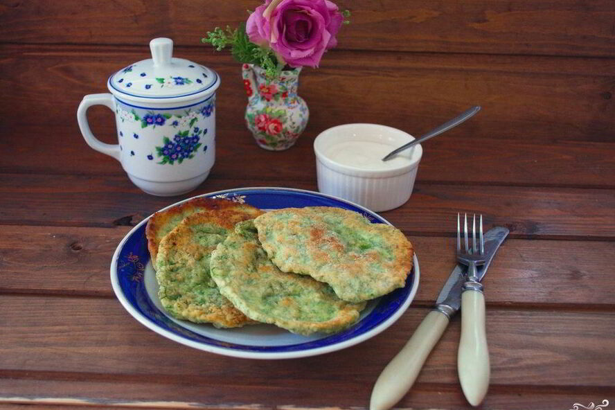 Рецепт лепешек с зеленью на сковороде