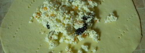 творожные лепешки с творогом и икрой. Шаг 4