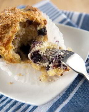 Кукурузные маффины с черникой