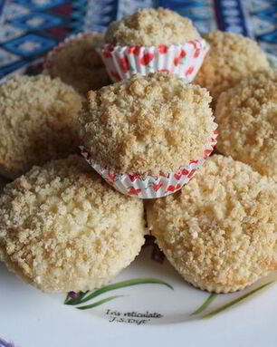 Лимонные маффины со штрейзелем