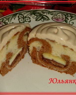 Маффины бисквитные с молочно-белым шоколадом