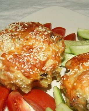 Маффины с курицей и грибами